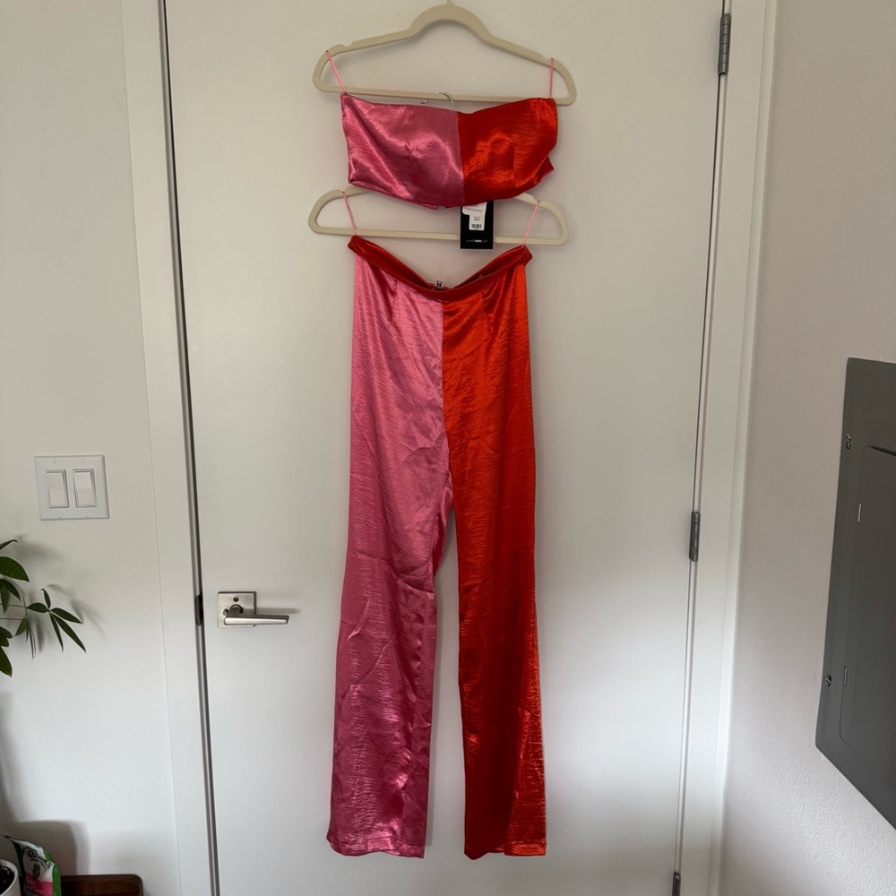 FashionNova Satin Two Piece Set